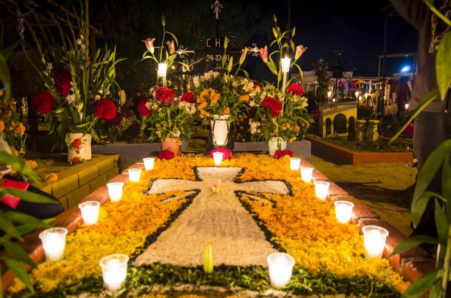 Flor de Muertos on the Day of the Dead in Mexico