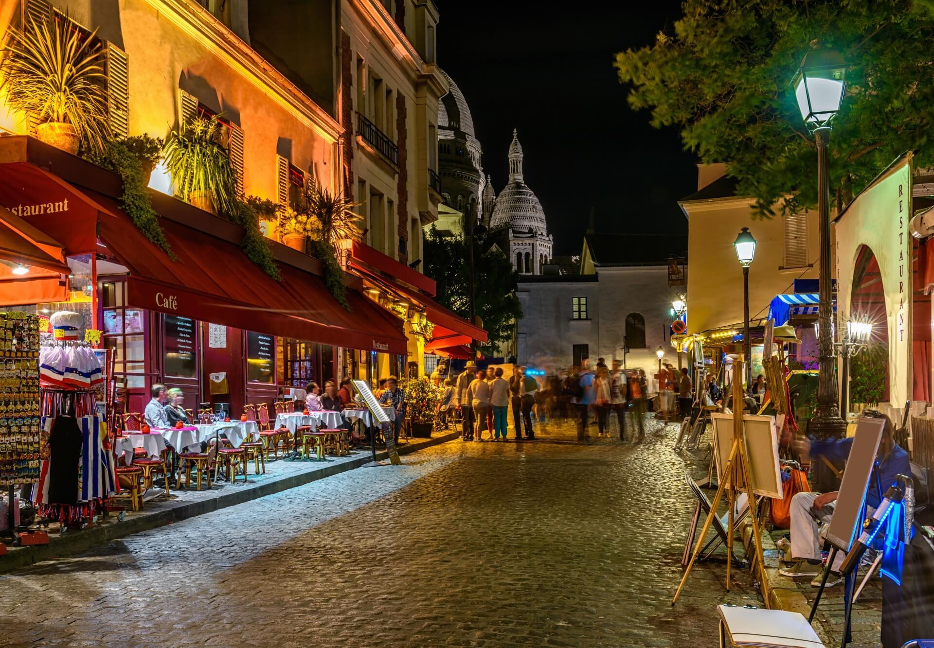 French breakfast in Montmartre, Paris