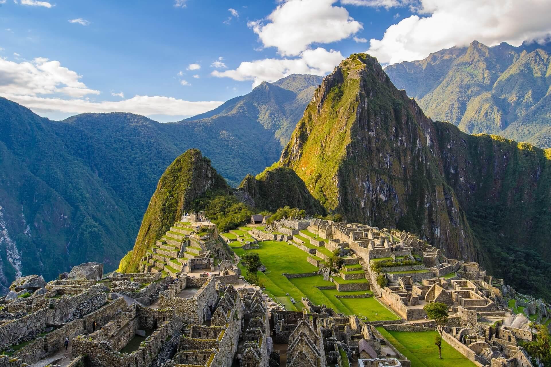 Machu Picchu ruins site in Peru, South America UNESCO World Heritage Site and Wonder of the World