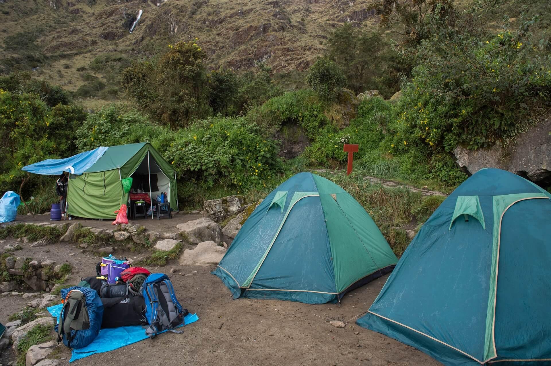 Camping at Machu Picchu