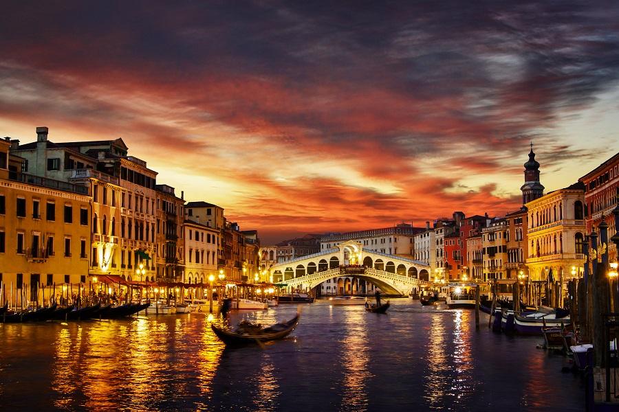 Venice at night