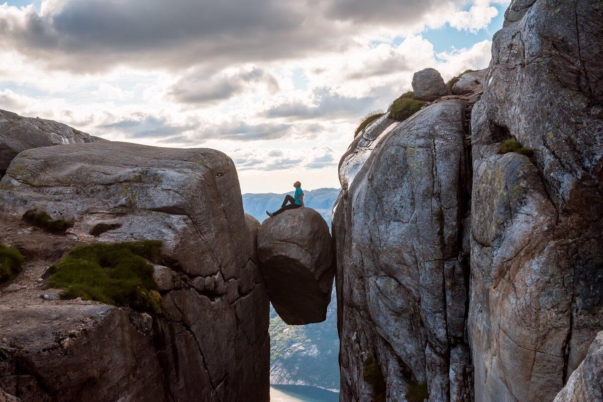 The Kjeragbolten in Norway