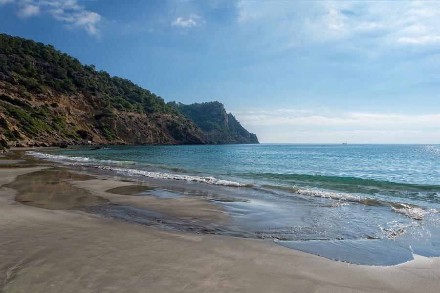 The beach Cala Boix in Ibiza