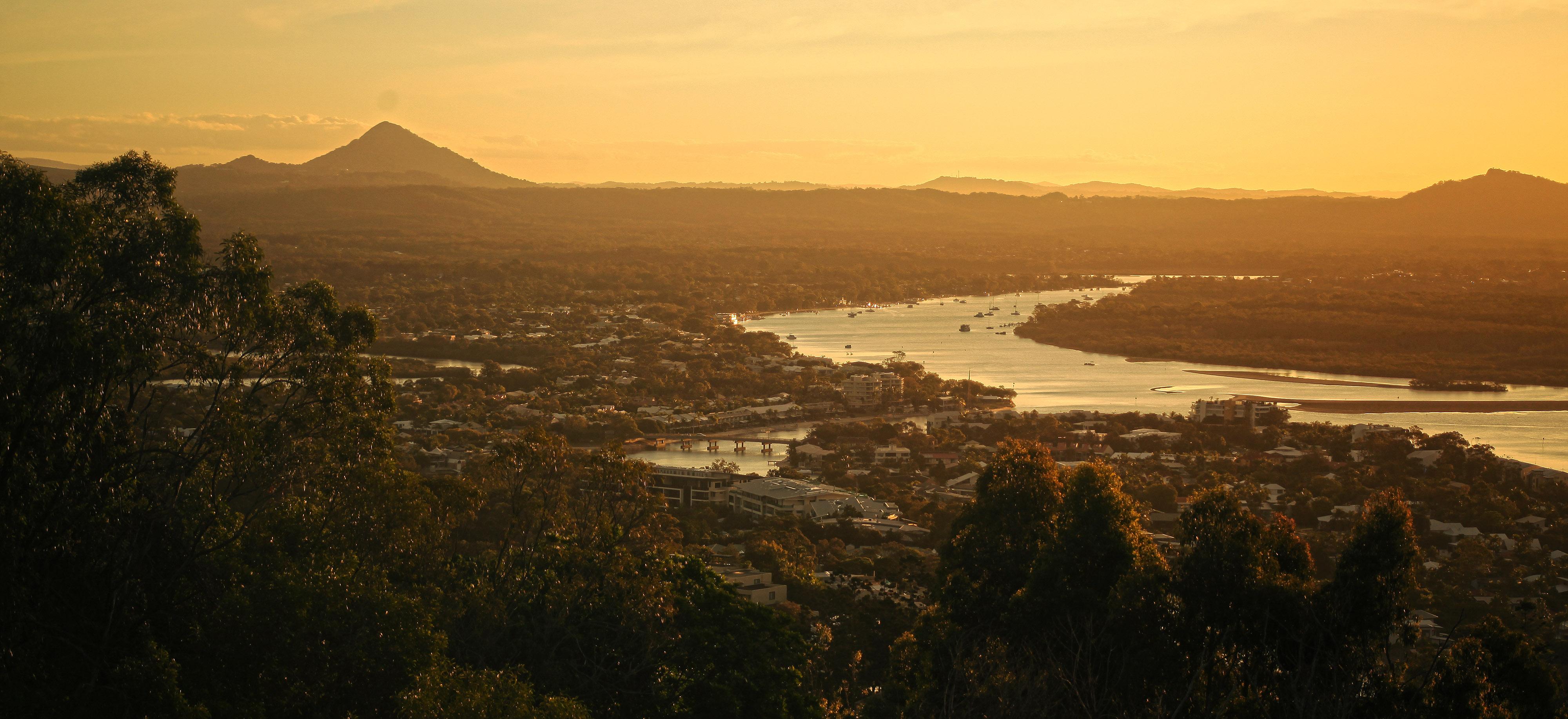 Noosa River Panorama at Sunset