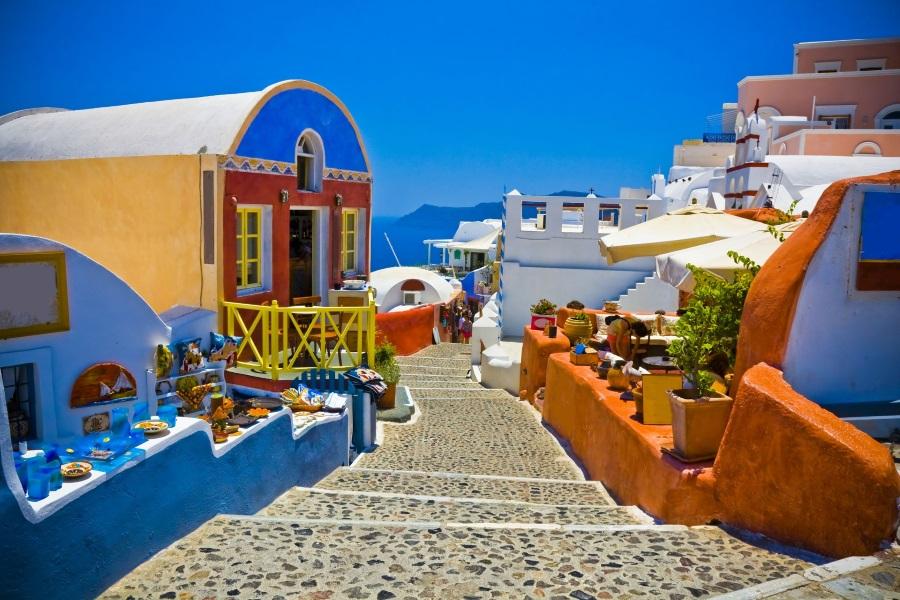 Street of Oia, Santorini, Greece