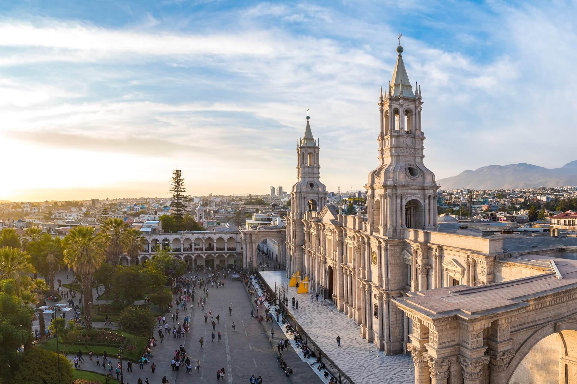 Plaza de Armas in Arequipa, Peru, South America