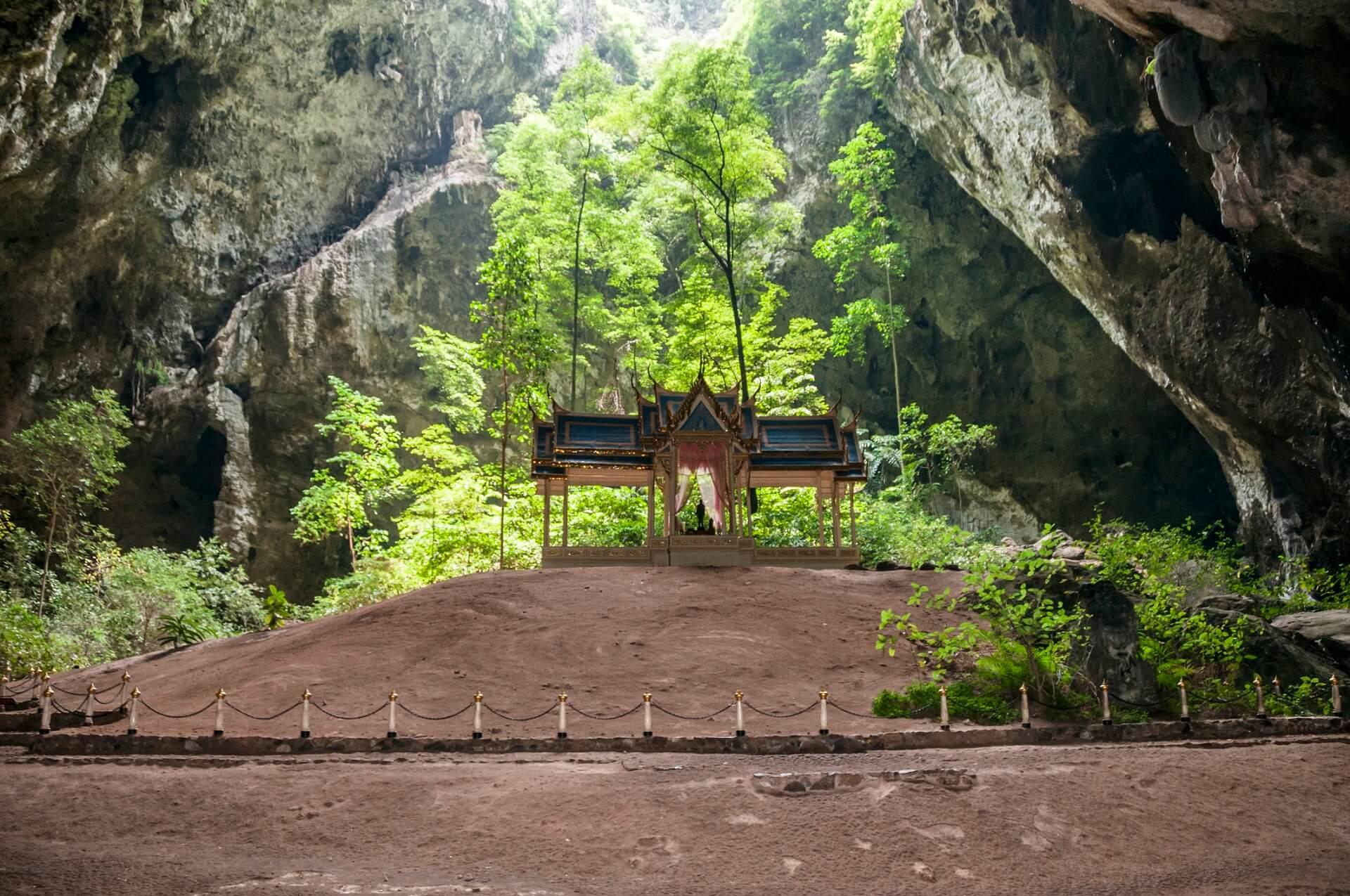 Temple in Khao Sam Roi Yot National Park in Thailand