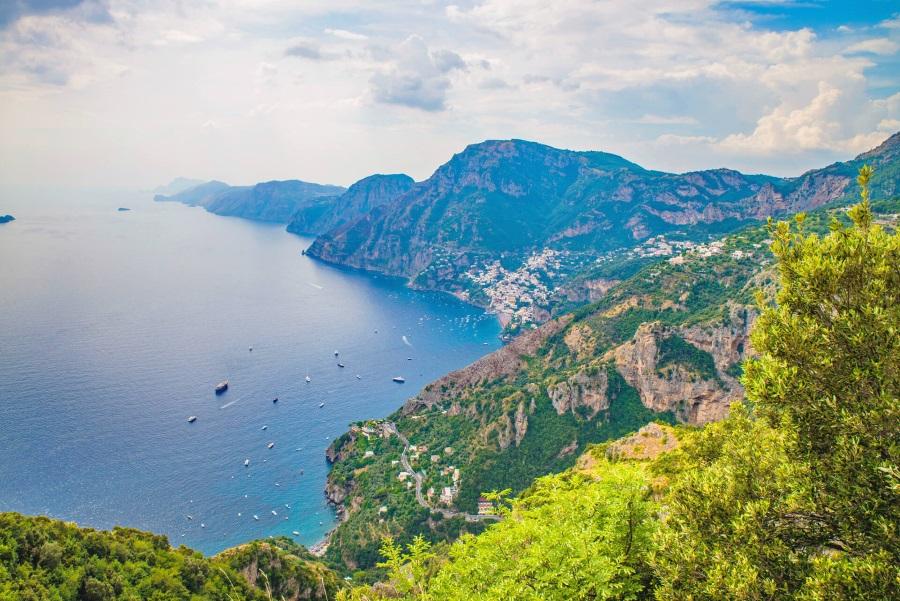 View of Positano from the Path of the Gods.