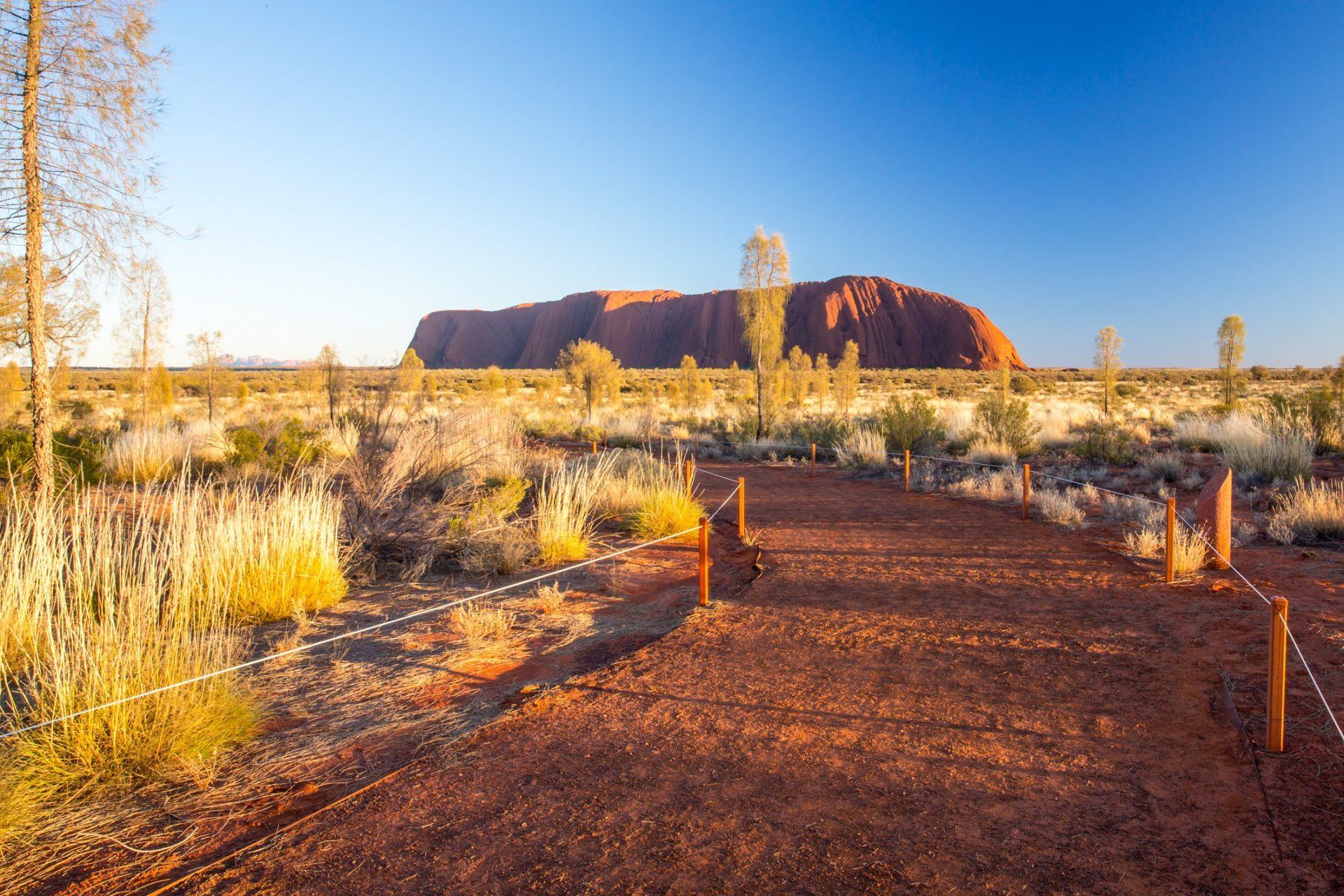 The Uluru-Kata Tjuta National Park is located in the heart of the Australian Outback