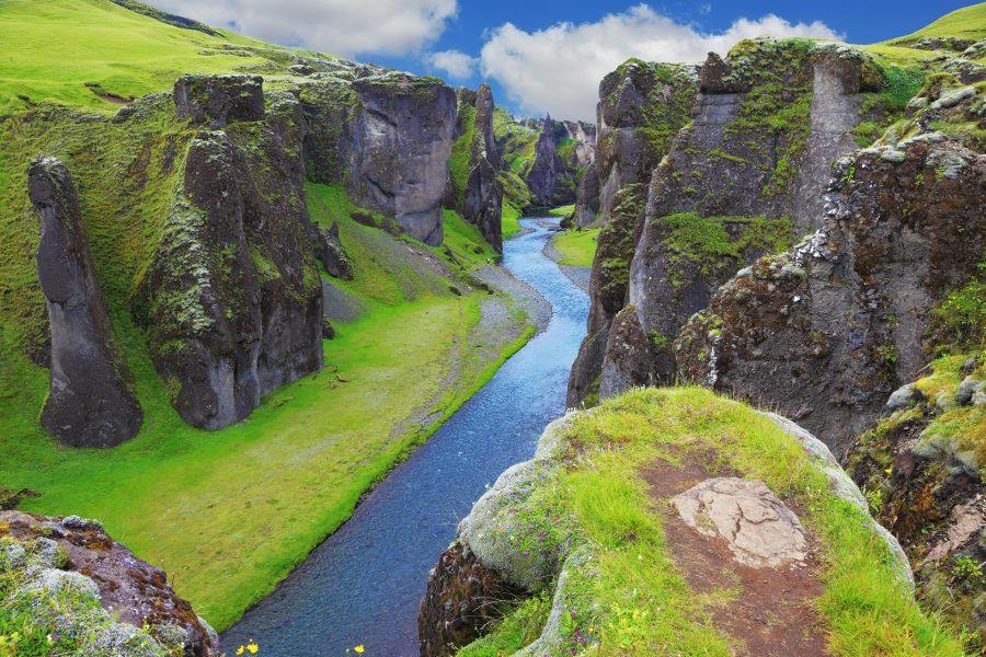 Fjaðrárgljúfur Canyon in Iceland