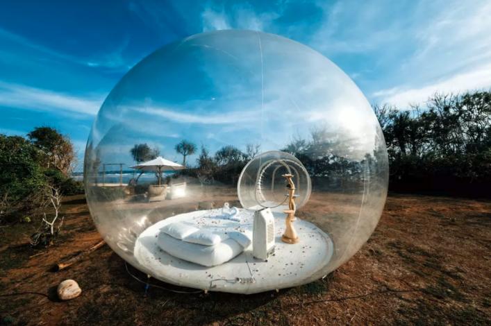 A bubble as a hotel in Bali