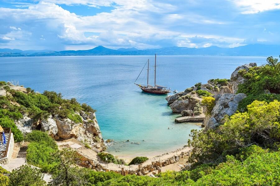 The Peloponnese Peninsula in Greece