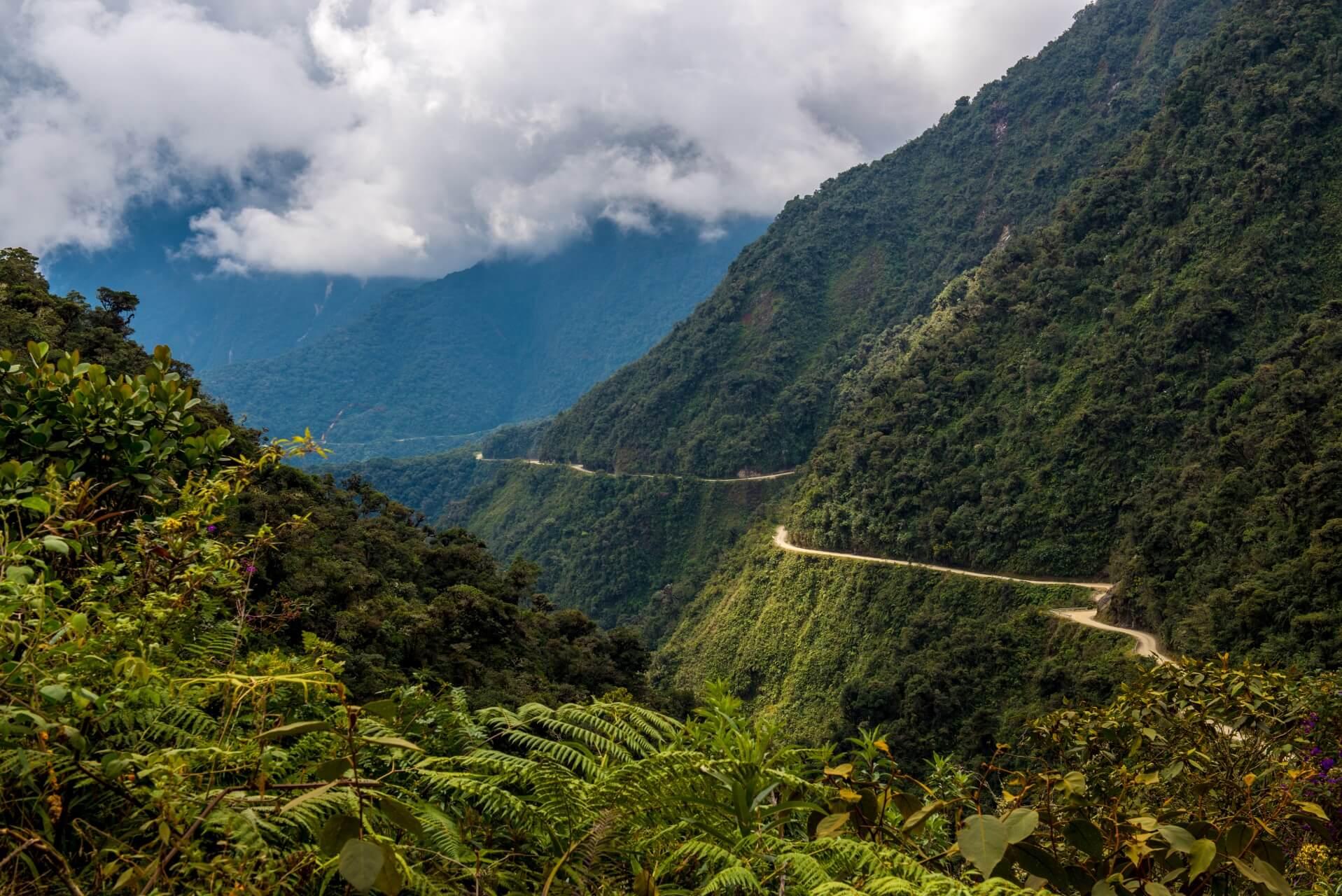 Yungas Death Road in Bolivia