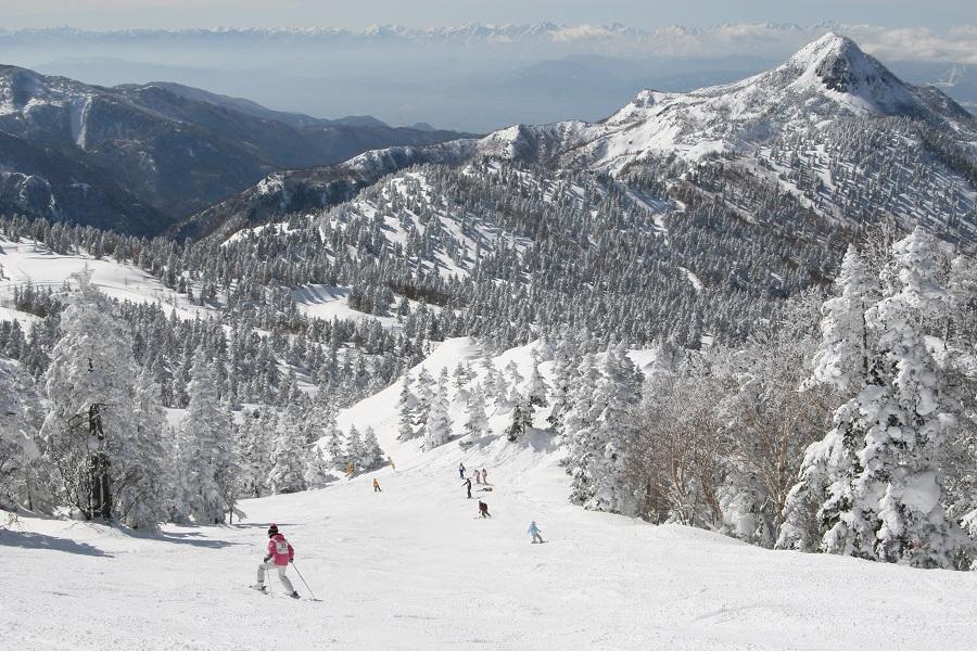 Winter ski resort in Nagano Prefecture, Japan