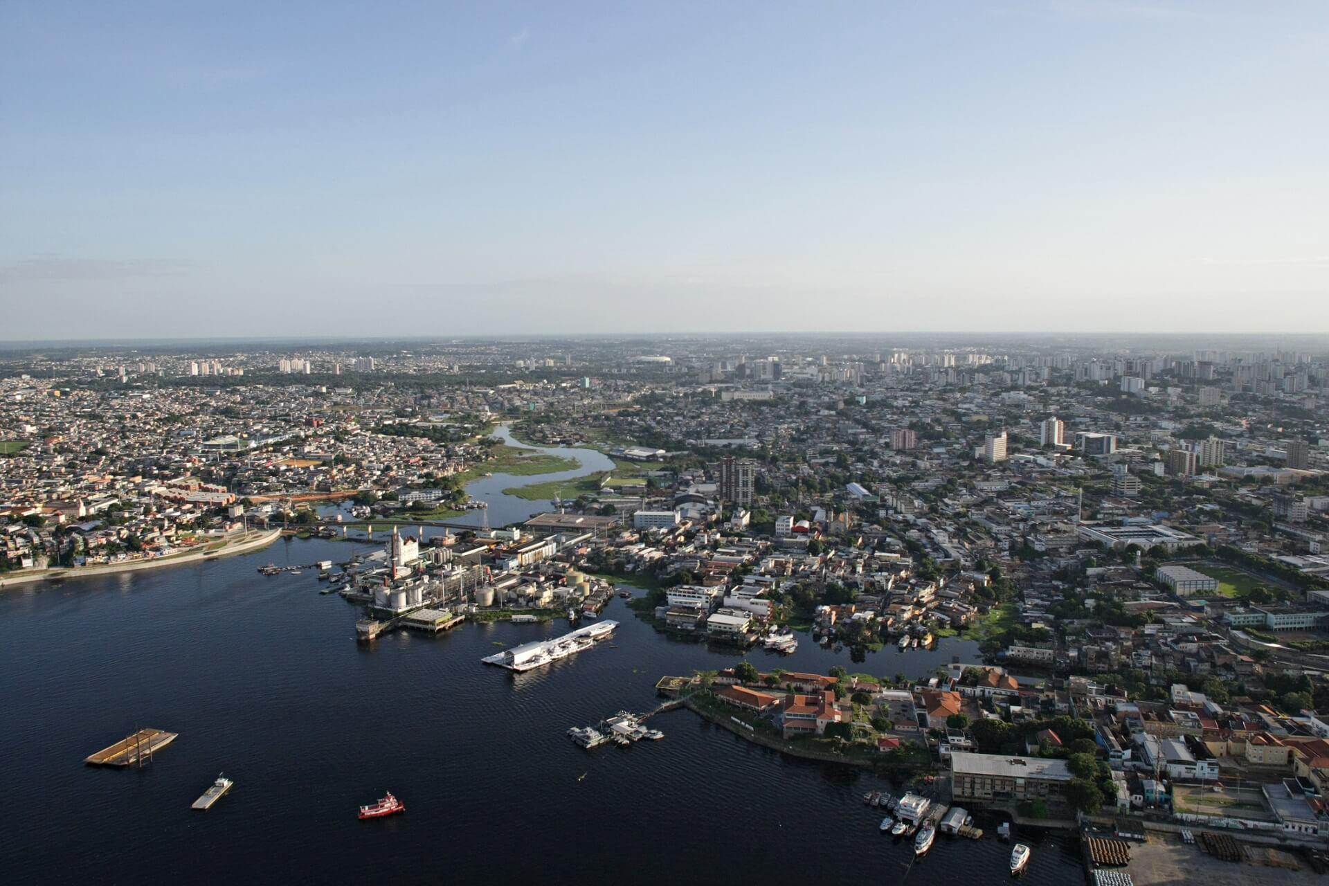 The city of Manaus is located directly on the Amazon