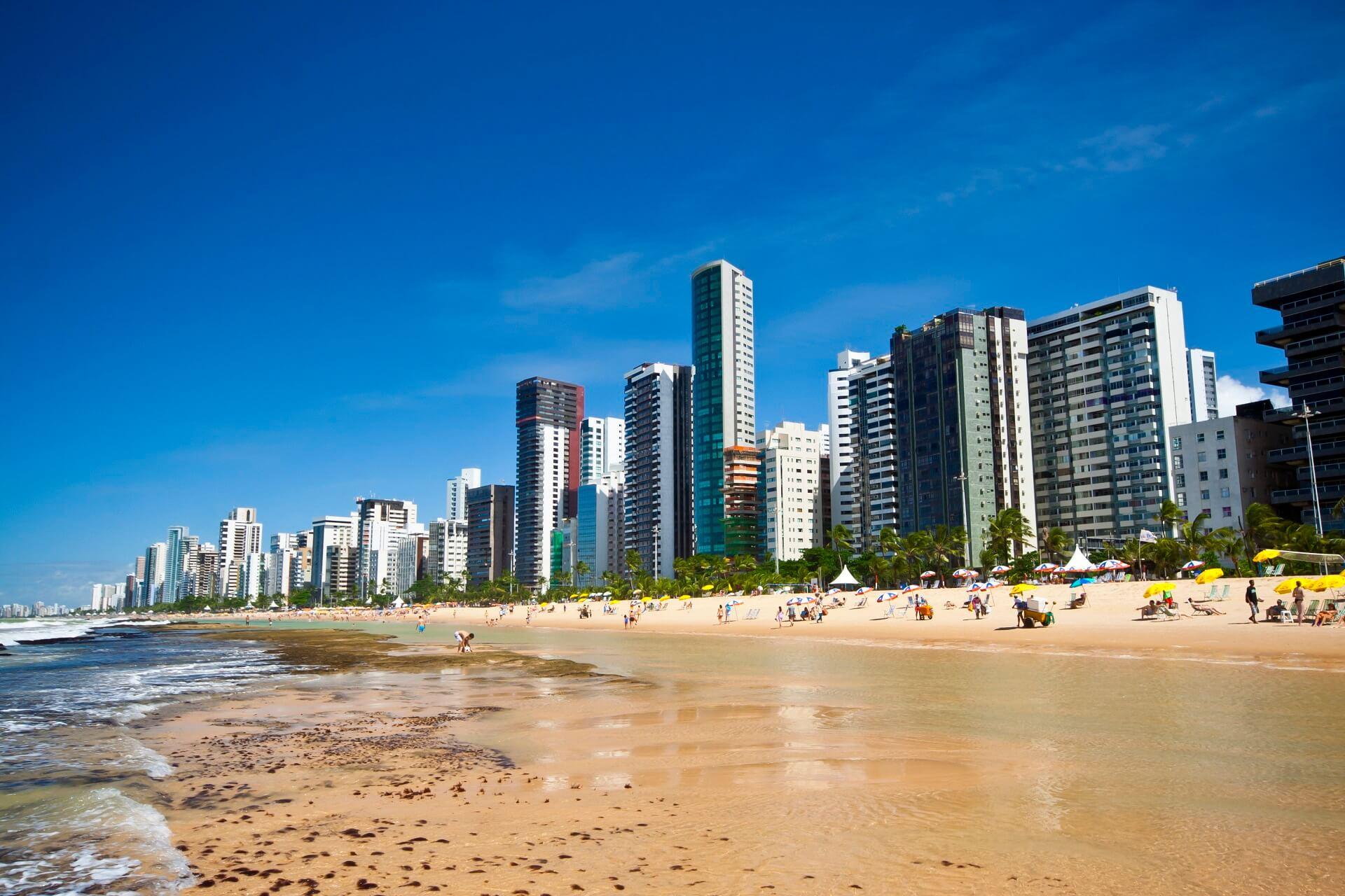 The beach in Recife, Brazil: Praia Boa Viagem