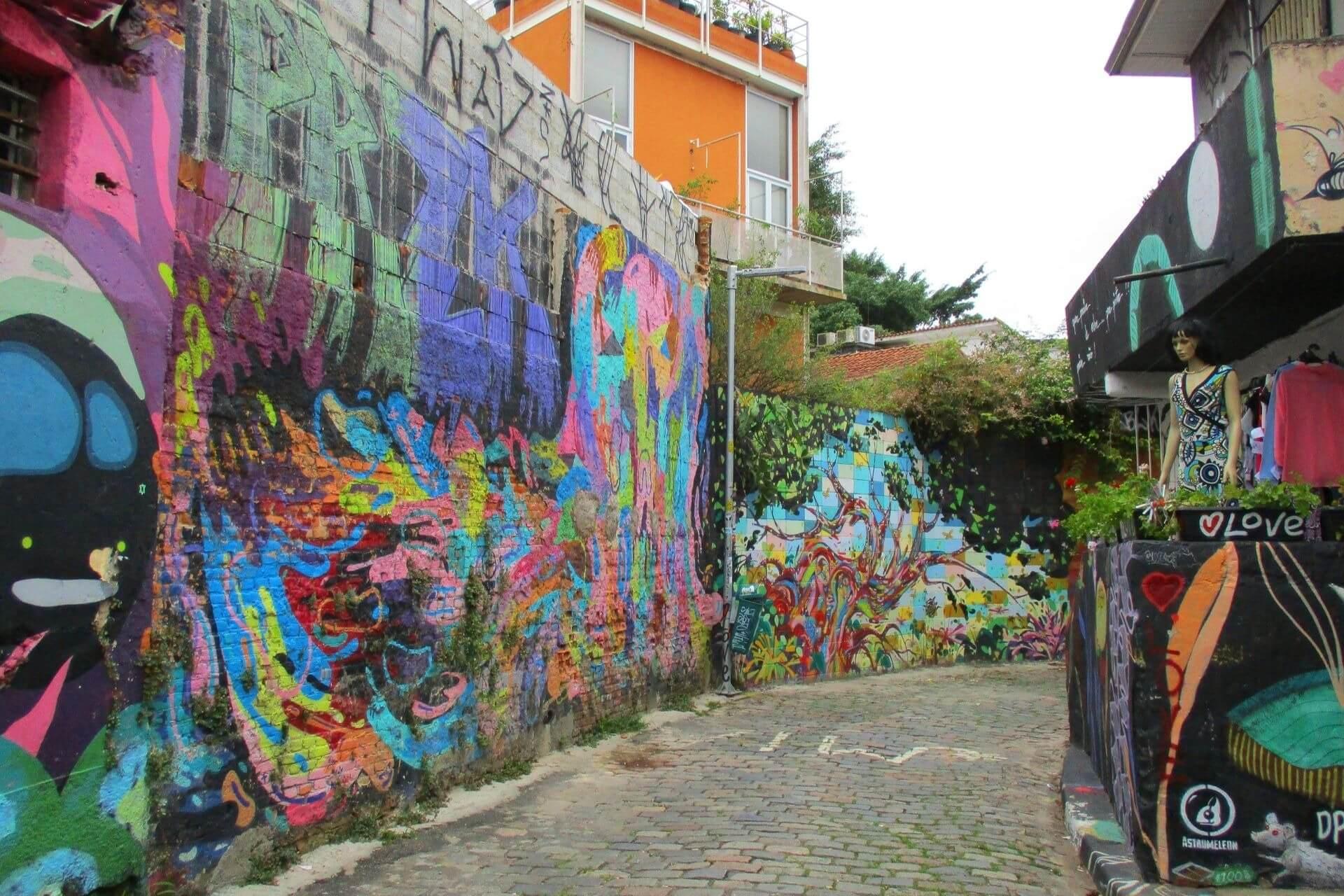 Street art as far as the eye can see: Beco do Batman