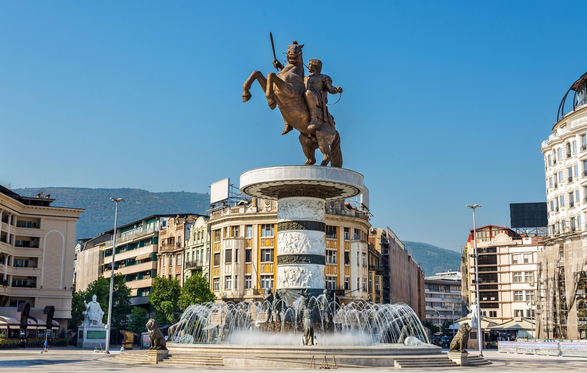 Statue of Alexander the Great in Skopje