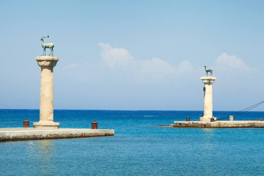 Harbor entrance of Rhodes Town