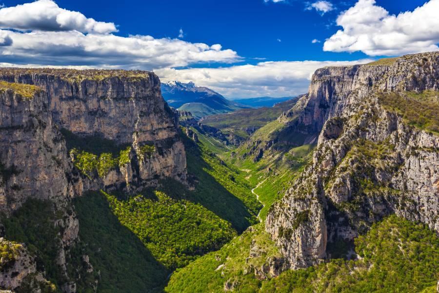 View of the Vikos Gorge in Greece