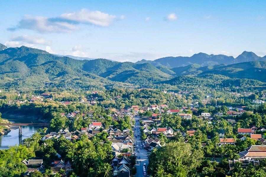 Mount Phou Si, located in the center of Luang Prabang