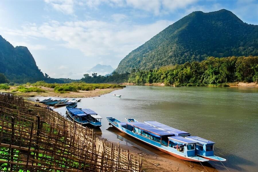 Cruising the Mekong River on a slow boat
