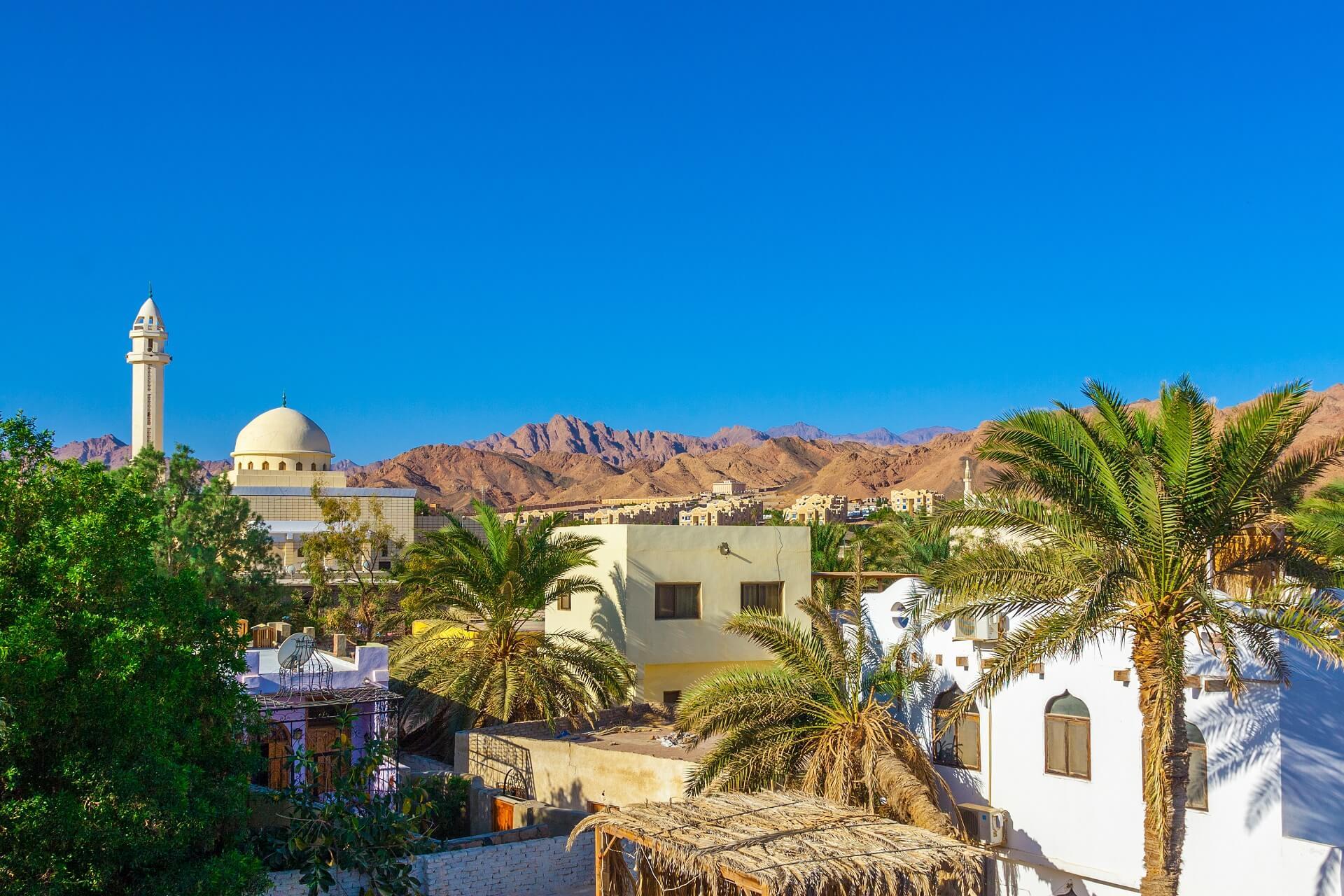 The town of Dahab in Egypt