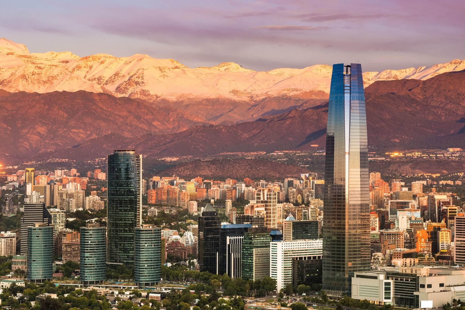 Santiago de Chile with the Andes backdrop