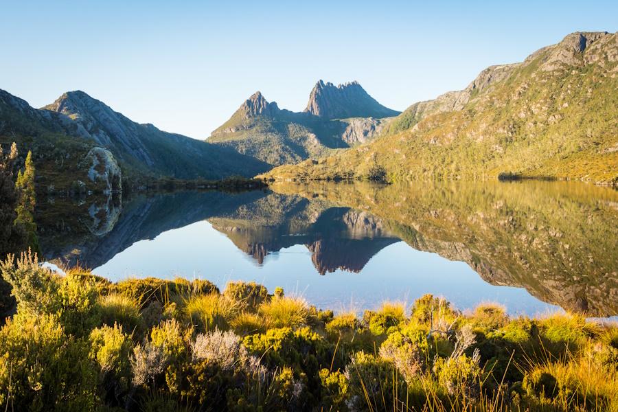 Cradle Mountain and Dove Lake in the Cradle Mountain National Park