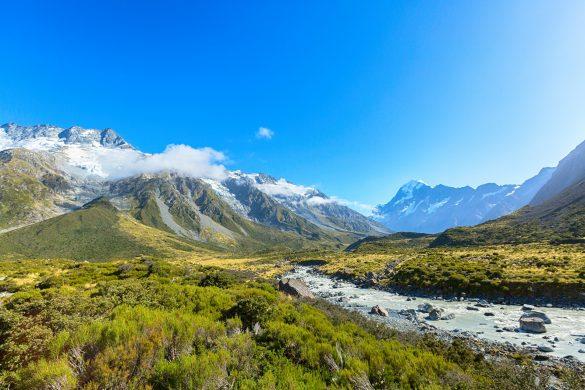 Mount Cook National Park in summer