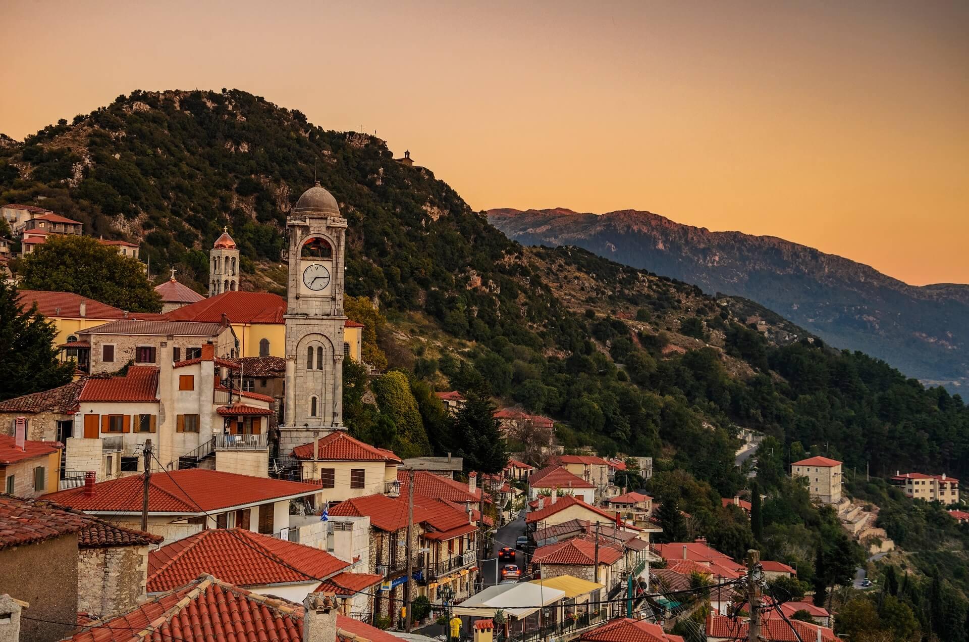 The beautiful village of Dimitsana