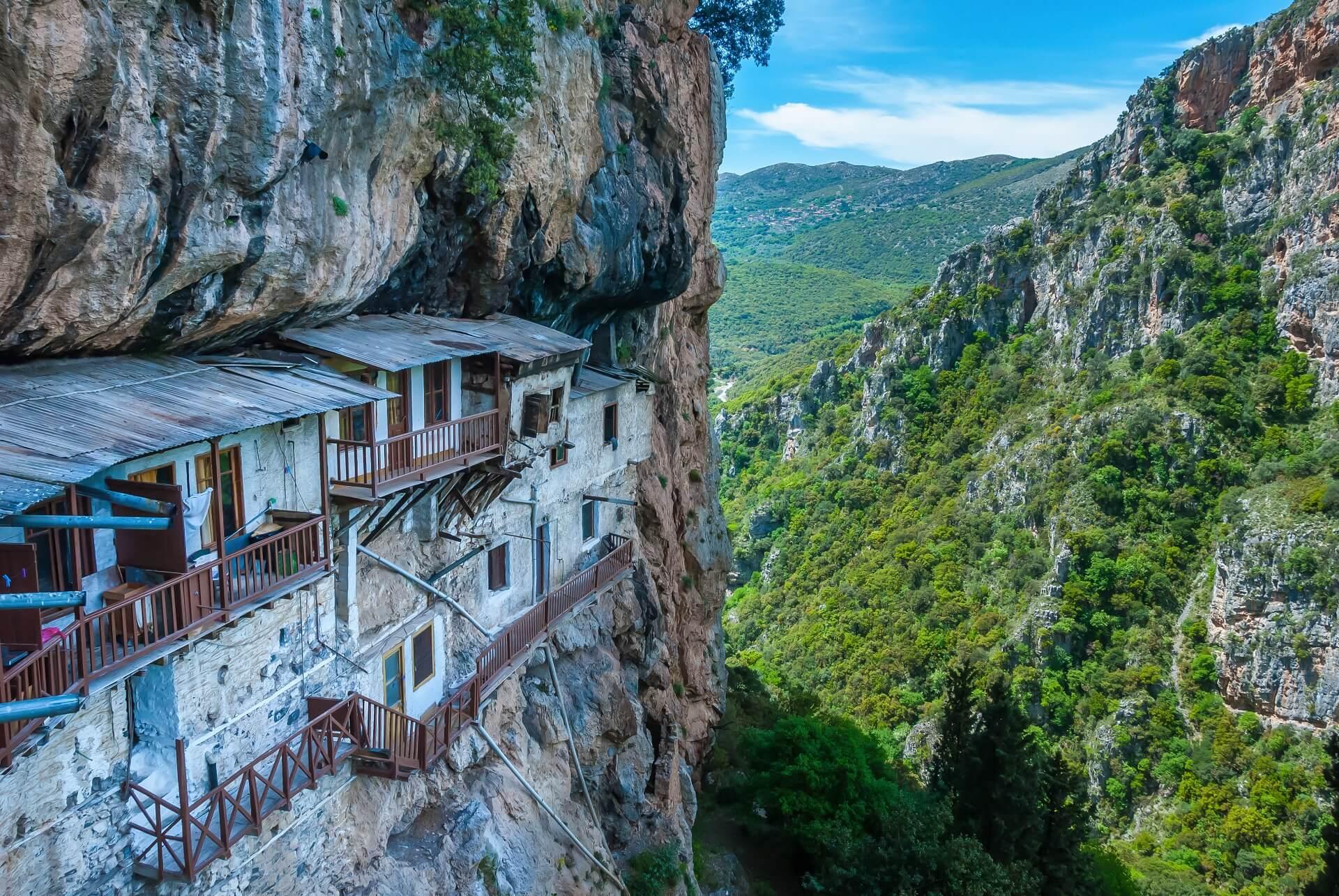 The Prodromou Monastery is built into the rock