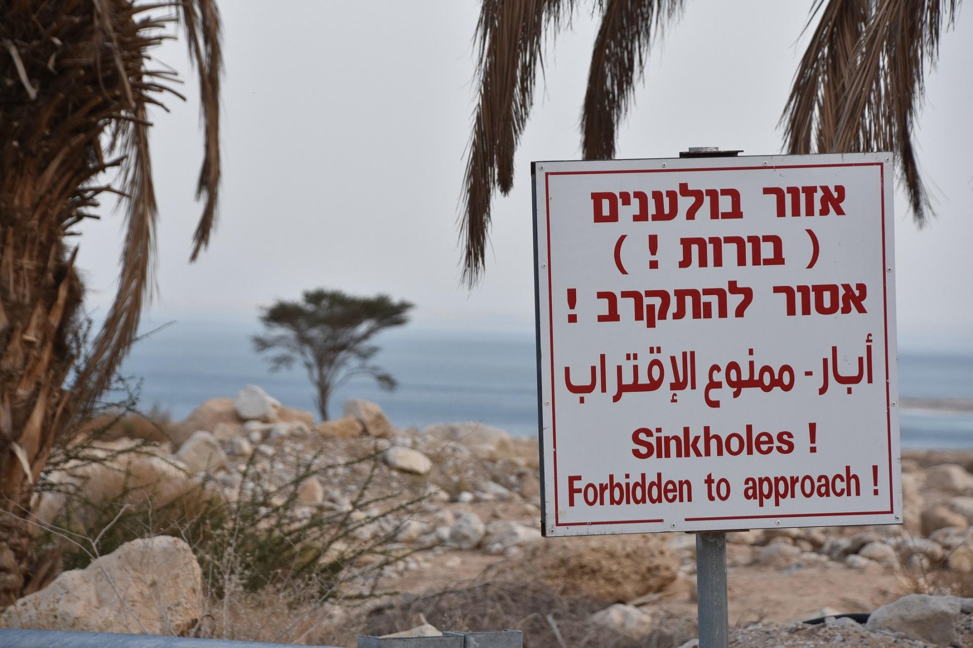 Sinkholes at the Dead Sea.