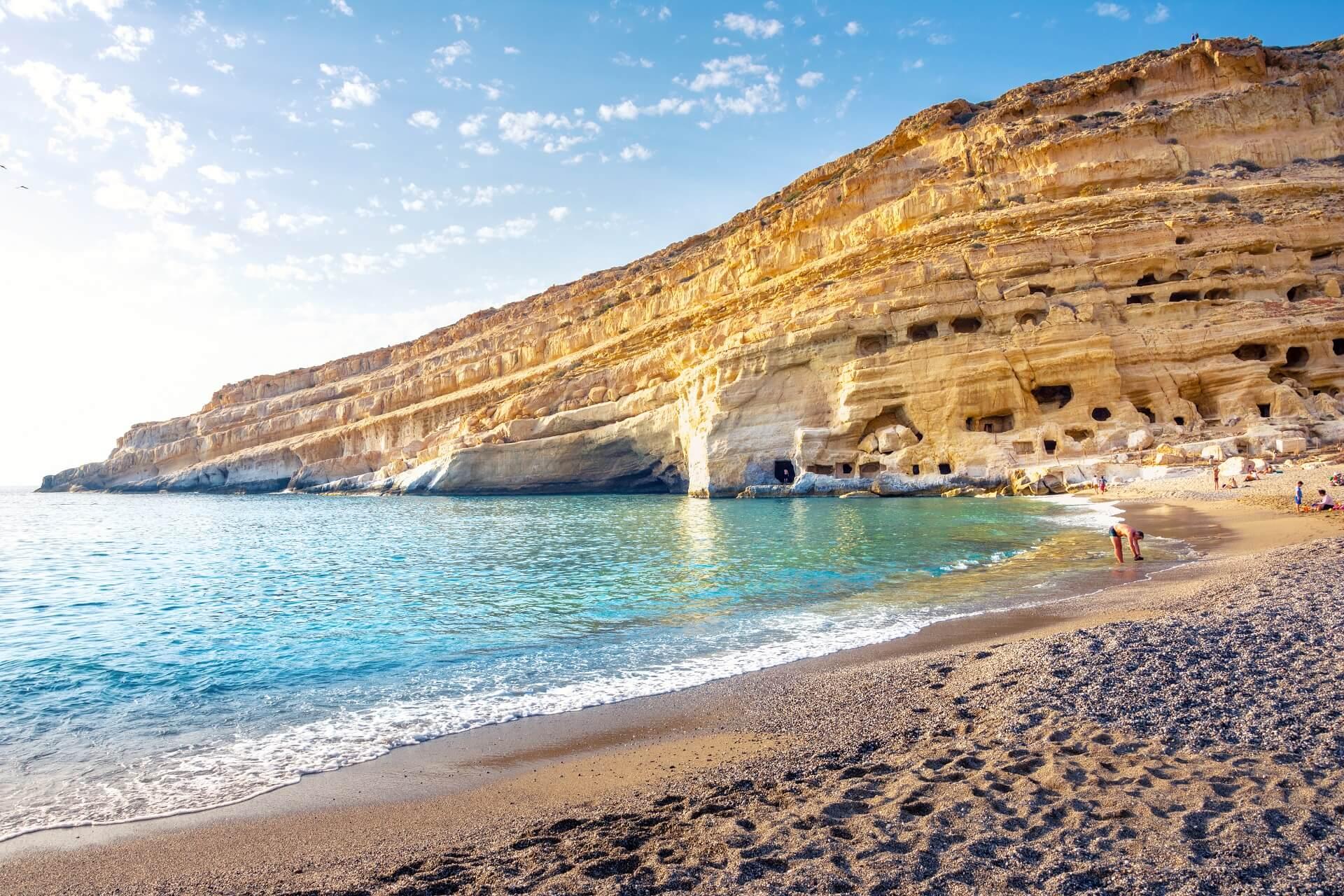 The Hippie Caves in Matala, Crete