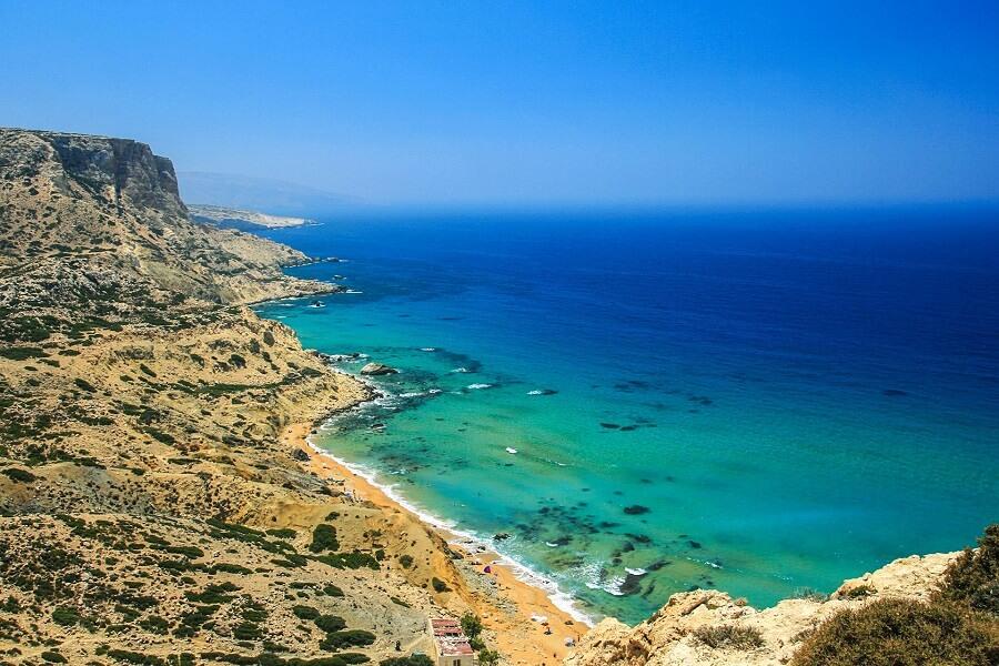 Red Beach in Matala, Crete