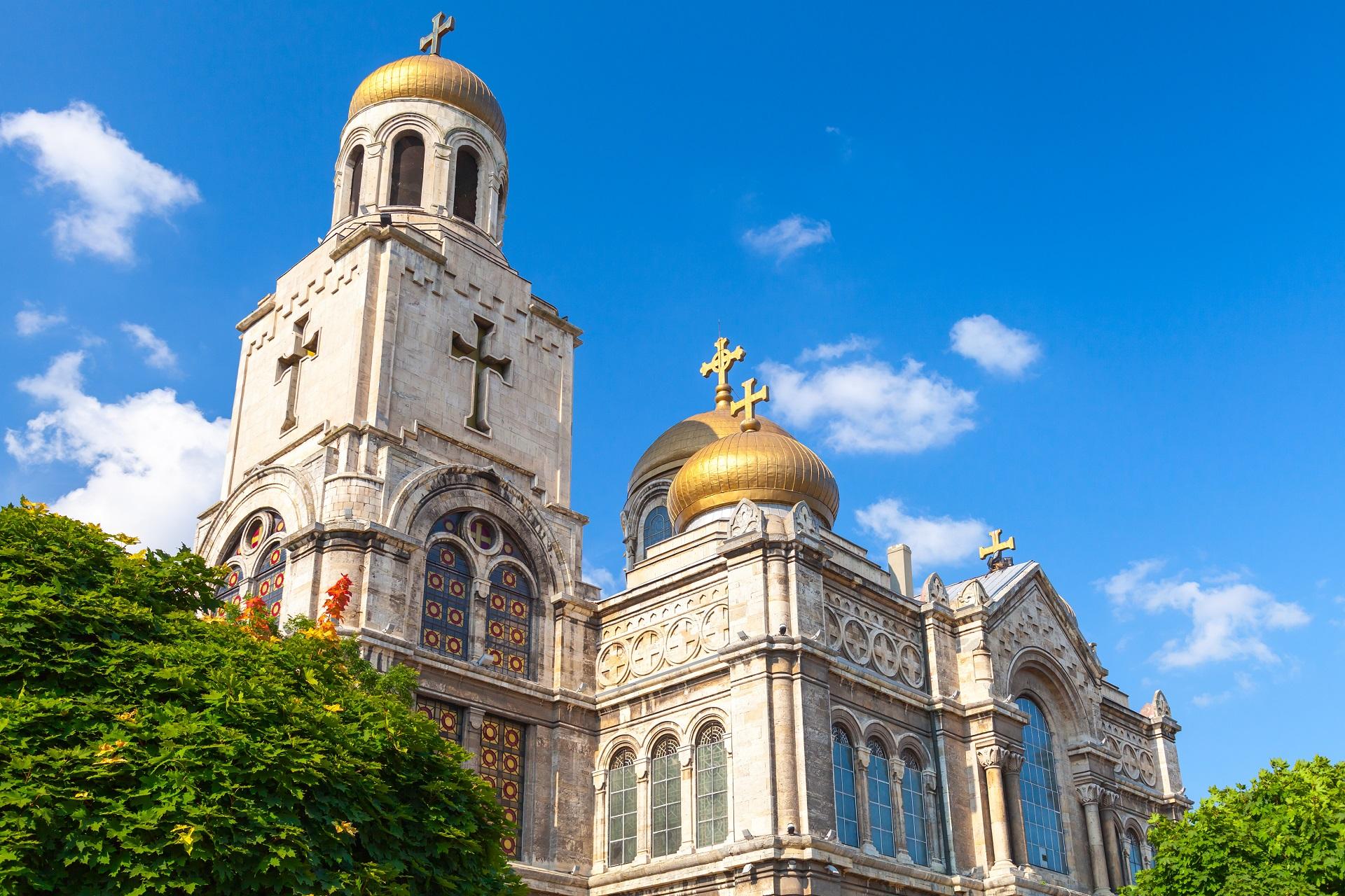 The opulent cathedral of Varna in Bulgaria