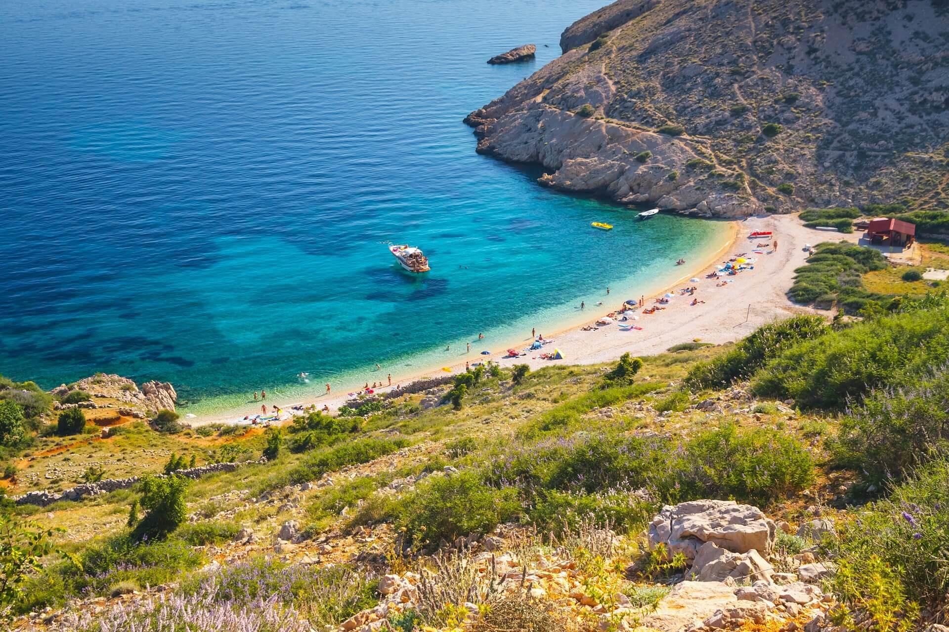 Stara Baška Beach is one of the most beautiful in Croatia.