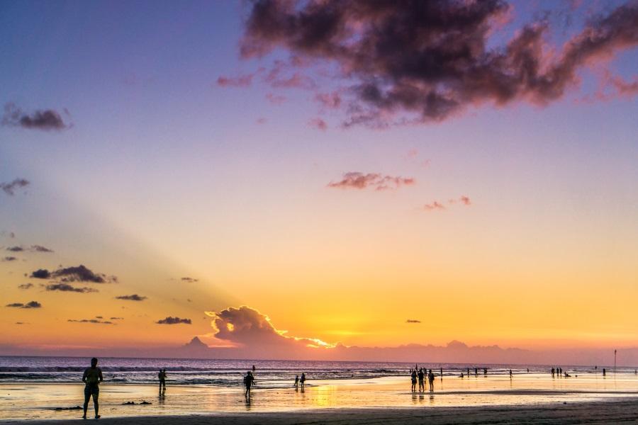Seminyak along the beach