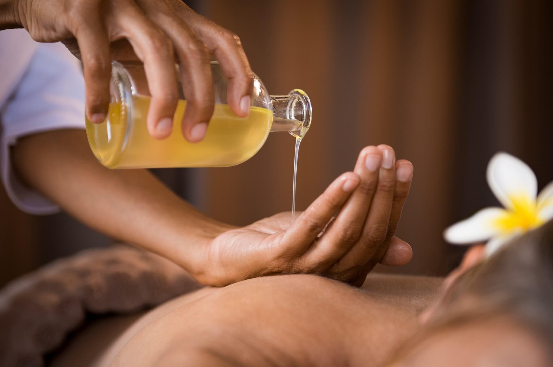 A Thai massage with oil