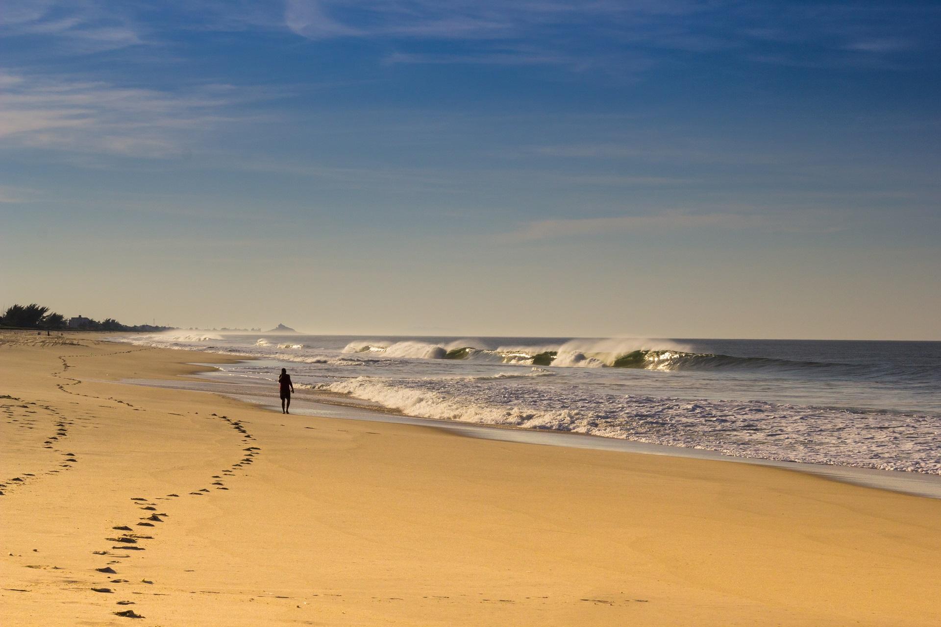 The beaches in Saquarema are deserted