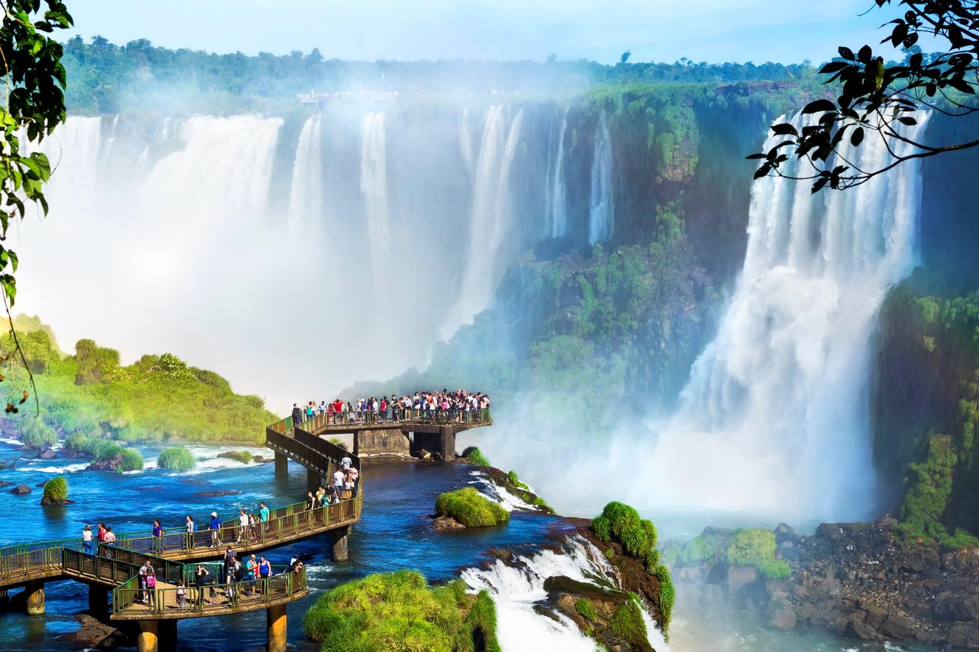 Iguazu Waterfalls at the border between Argentina and Brazil