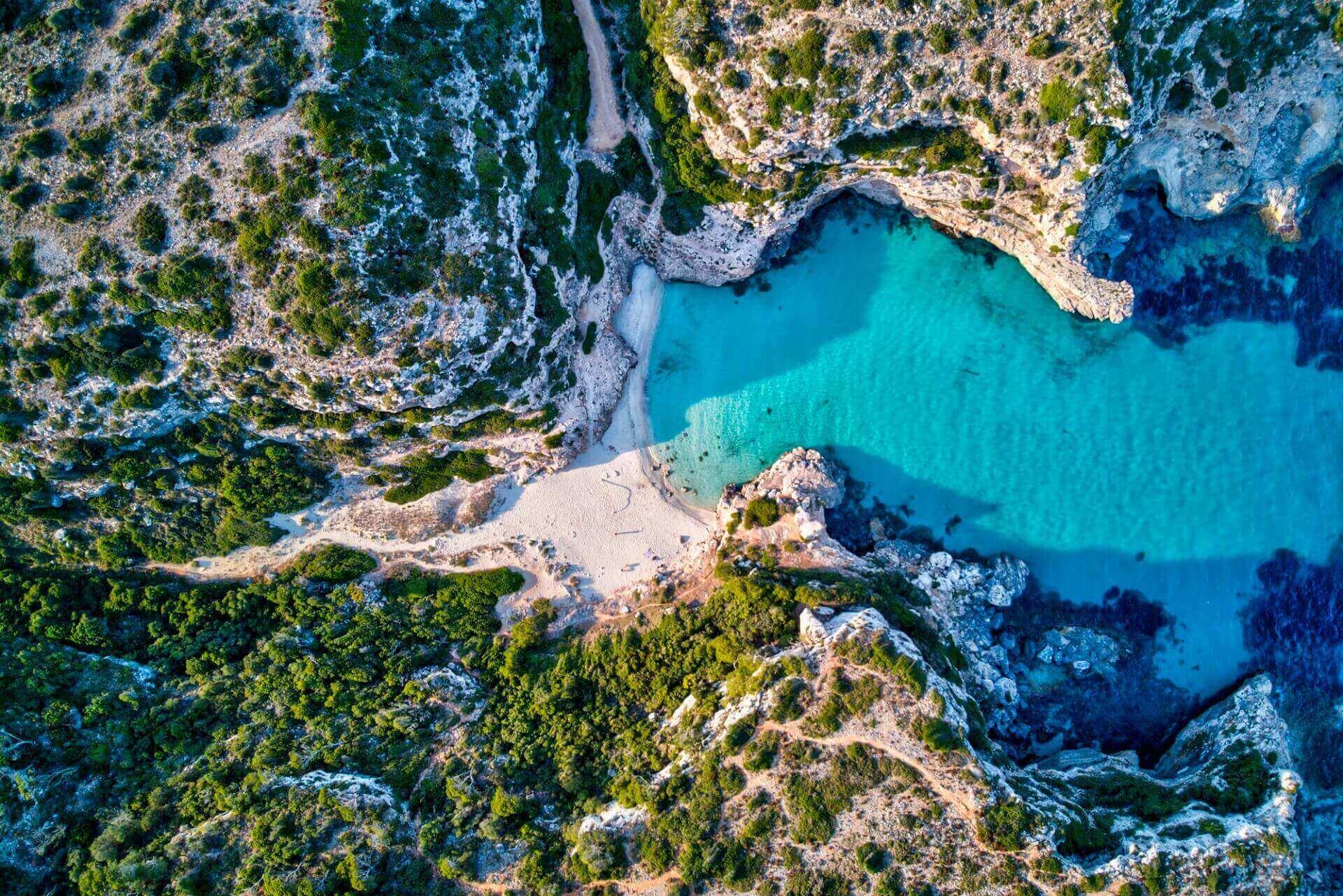 Cala Màrmols in Santanyí, Mallorca, Spain