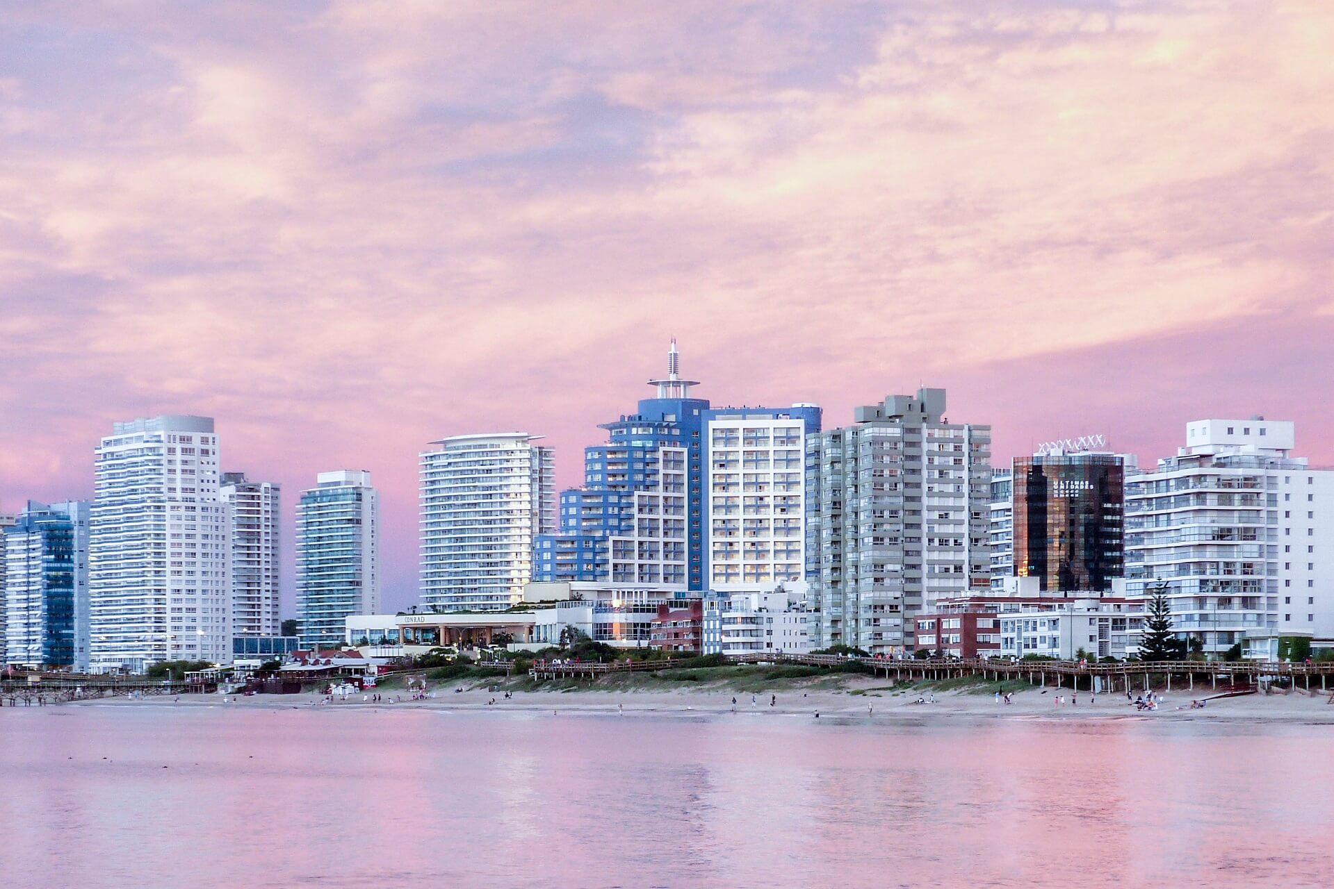 La Mansa Beach in Punta del Este, Uruguay, South America