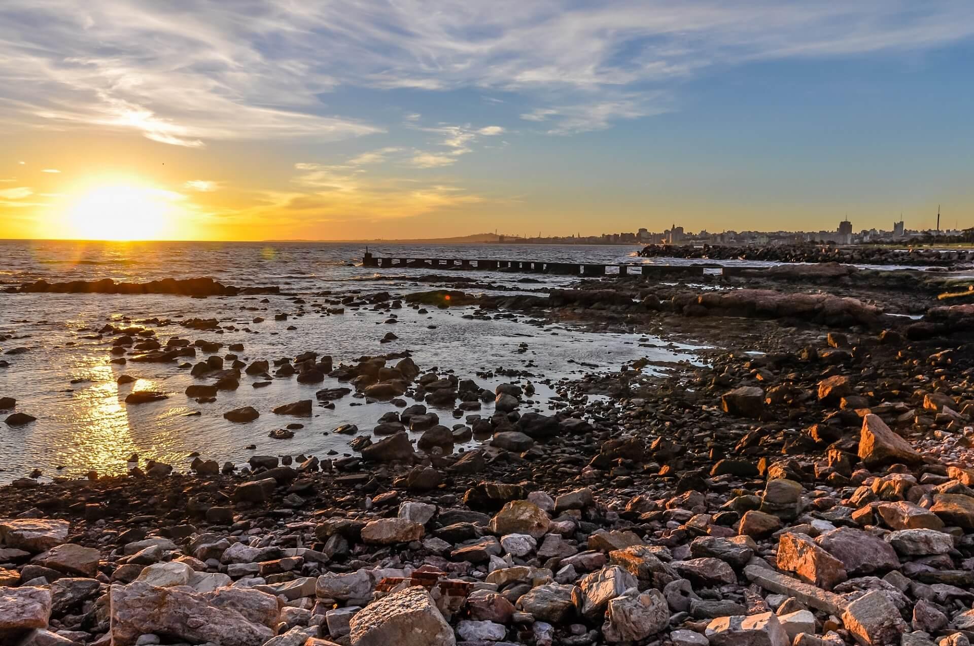 Uruguay coast in Montevideo, South America