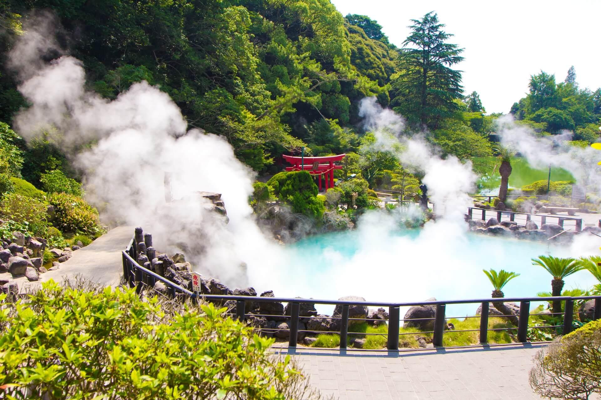 Hot spring in Beppu on Kyushu in Japan.