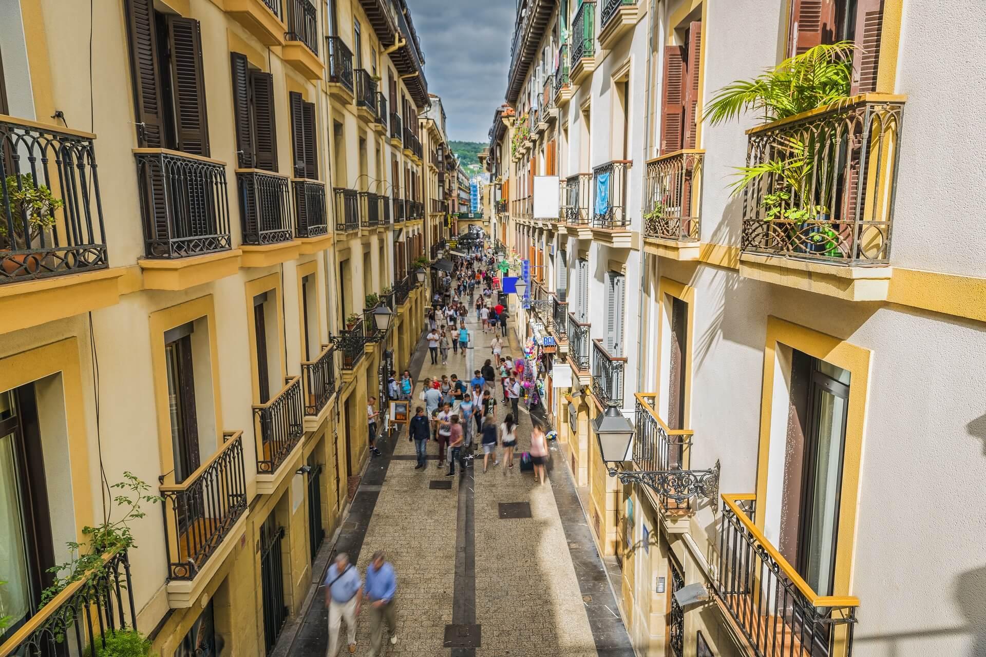 Streets of the Old Town of San Sebastián