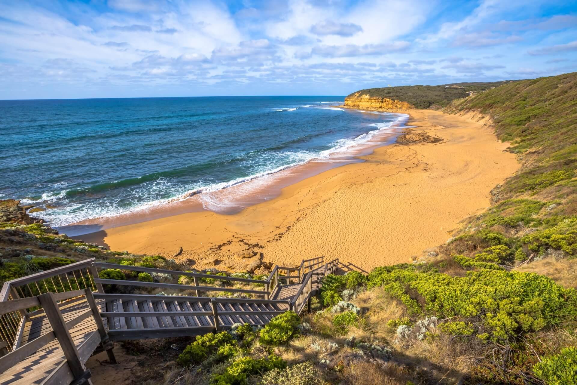 Bells Beach along the Great Ocean Road - one of the most beautiful beaches in the state of Victoria