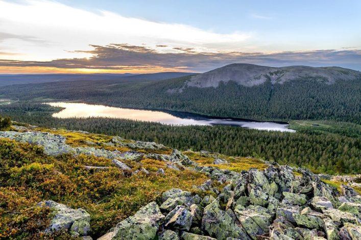 Lapland from a bird's eye view in summer