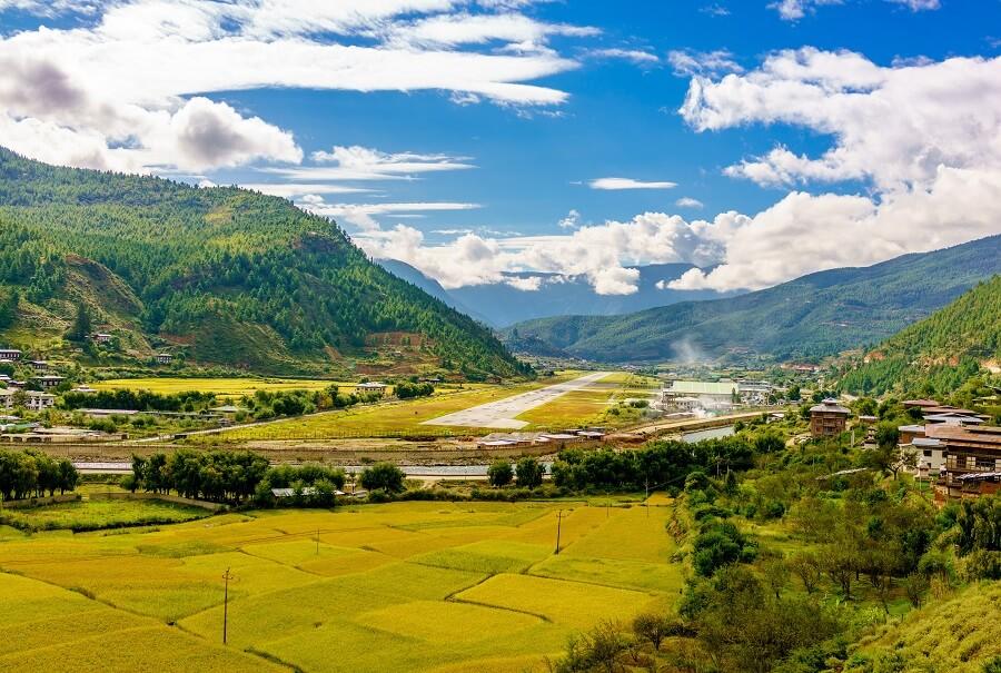 Paro Airport in Bhutan
