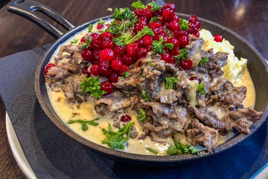 Reindeer goulash in Lapland